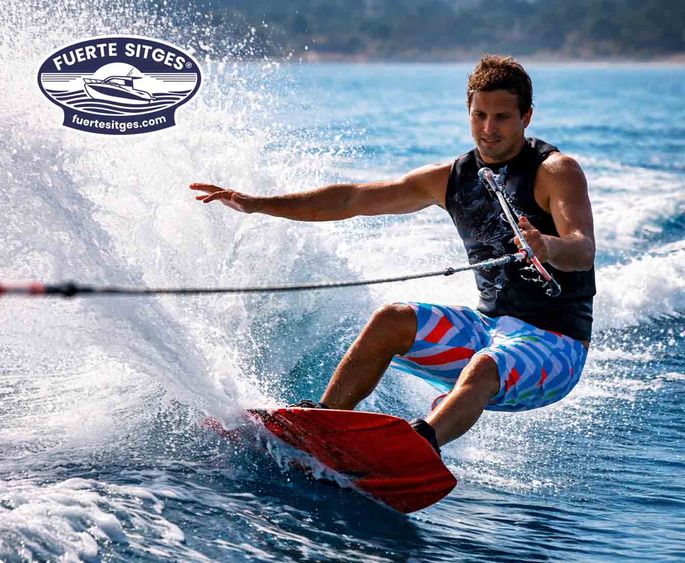 Alquiler barco para hacer Wakeboard en Sitges