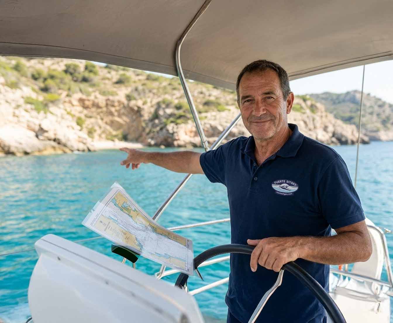 Rutas secretas en barco por sitges el garrraf